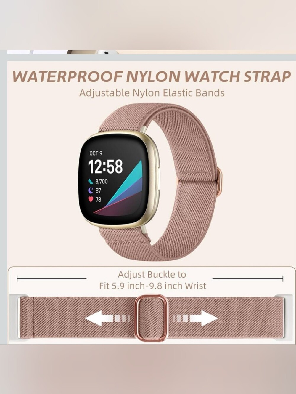 Fitbit Versa 4 Bands for Woman/Versa 3 Band, Compatible with Fitbit Sense 2 etc - Picture 4 of 7